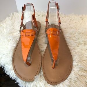 VINCE CAMUTO ANKLE STRAP ORANGE SANDALS SIZE 10M